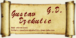 Gustav Džekulić vizit kartica